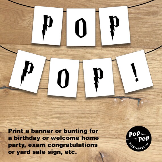 Fun Boy Wizard Bunting Template Party Wizard Font Printable Etsy