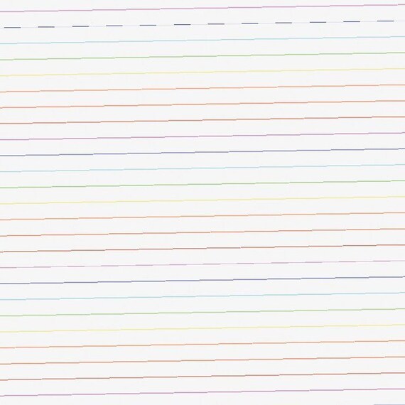 printable rainbow lined paper quarter half letter tabloid etsy ireland