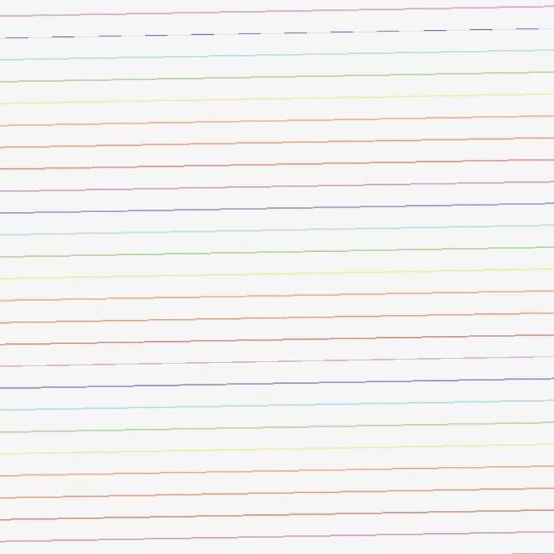 printable rainbow lined paper quarter half letter tabloid etsy