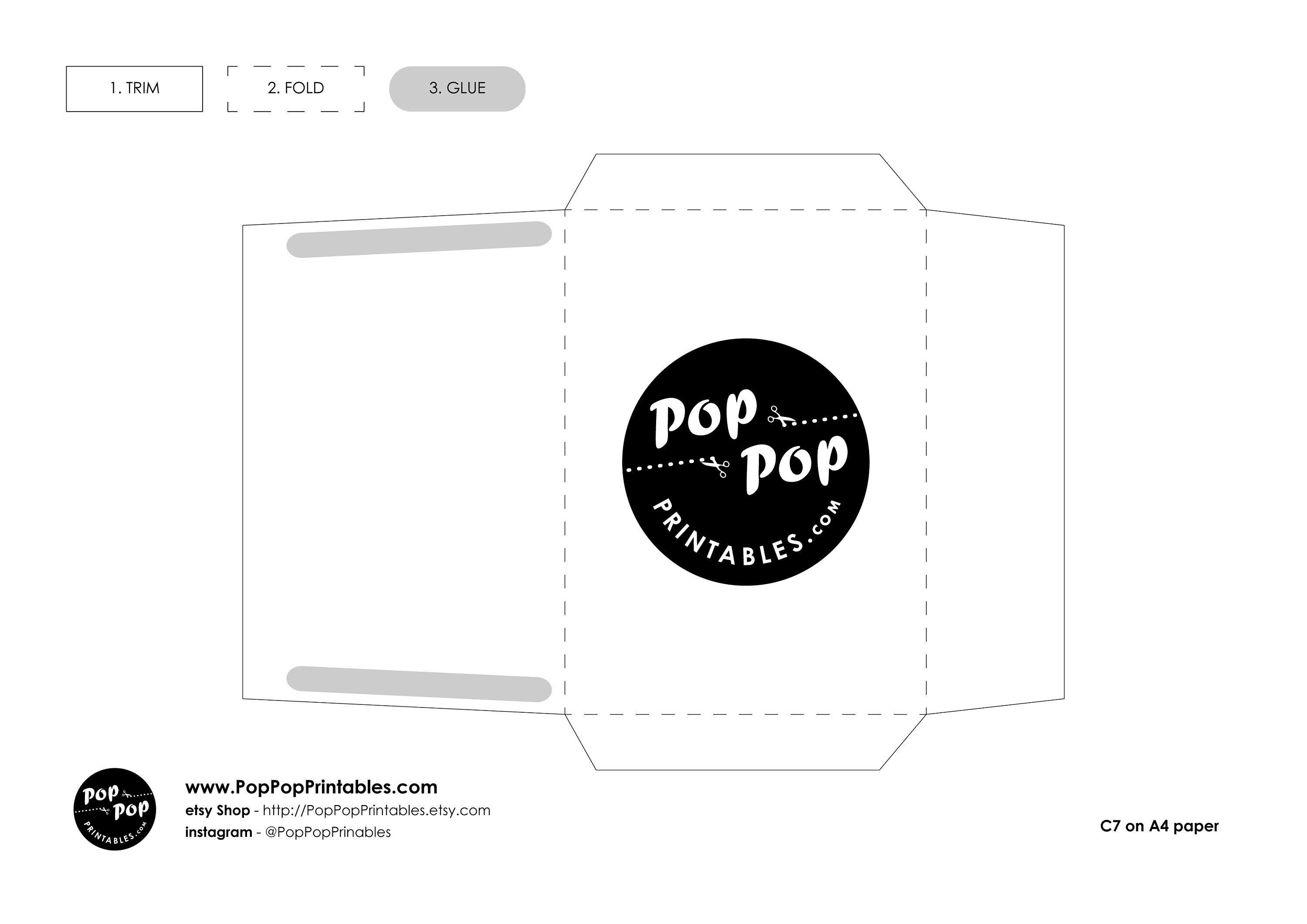 printable c7 envelope instant download quick easy etsy new zealand