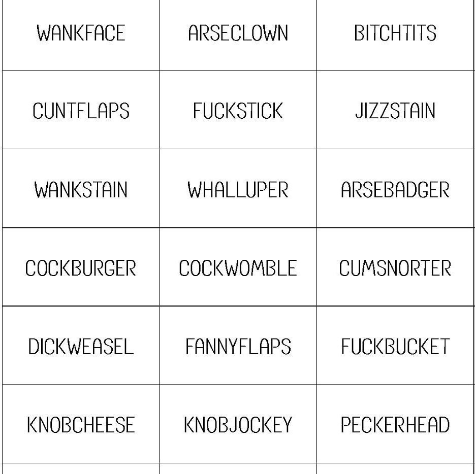 PRINTABLE STICKERS Very Bad Language Funny /// Curse Word Etsy