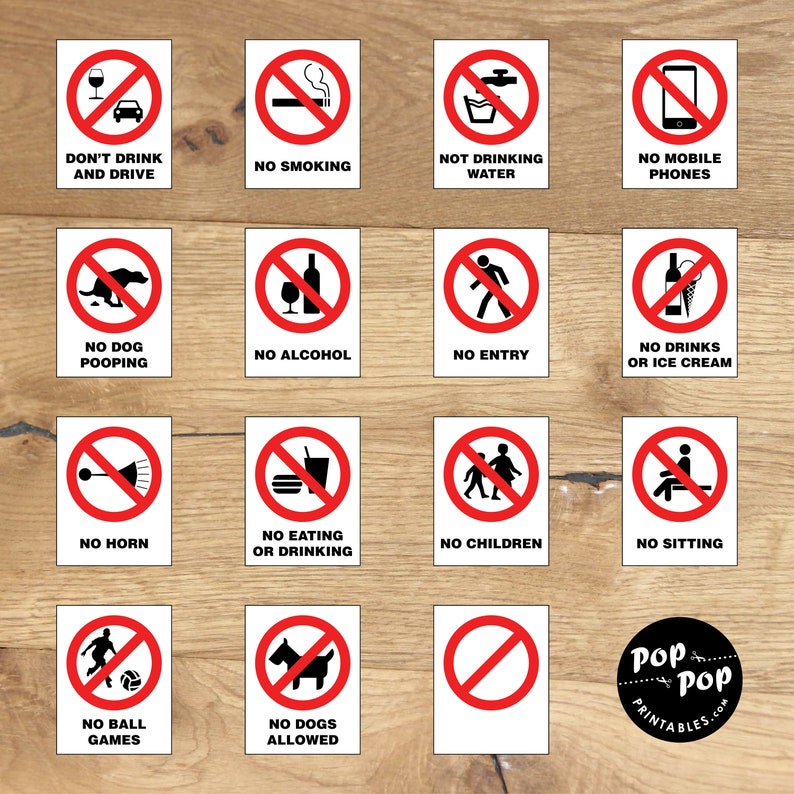 PRINTABLE SIGNS Instant Download /// Quick and Easy Signs for Etsy