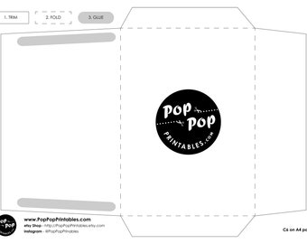 Easy Blank C6 Envelope Template, A2 Envelope Template, Printable Envelope Instant Download - perfect for work, school, kids, projects, etc.