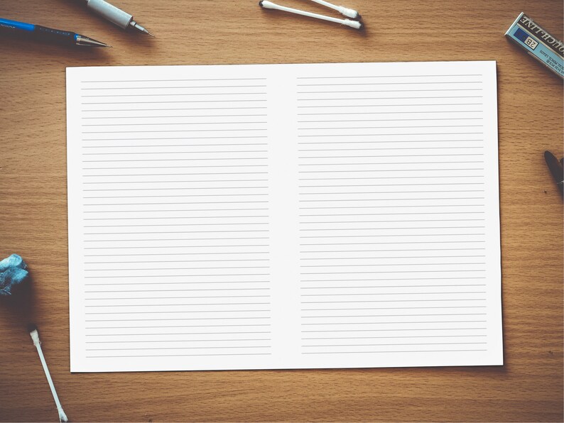 easy a5 blank lined paper instant download writing paper