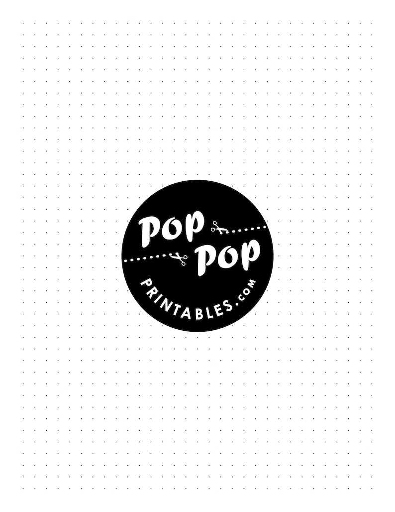 Easy Blank Grid Graph and Dot Grid PRINTABLE Paper Half Etsy