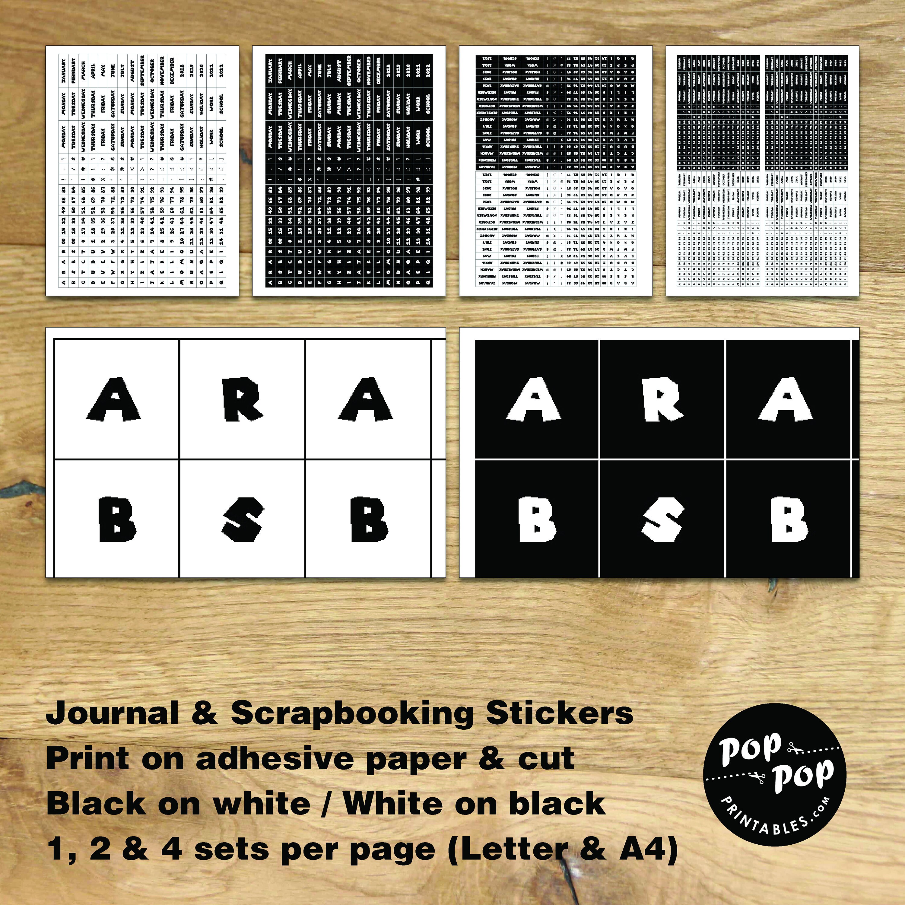 Printable Arcade Game Stickers of Video Game Letters Alphabet Stickers and Letter Stickers of Digital Stickers for Journal Stickers etc