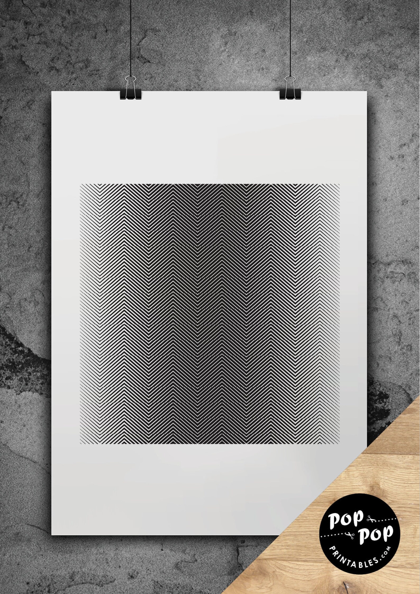 INSTANT PRINTABLE Op Art Optical Geometric Art Poster Etsy