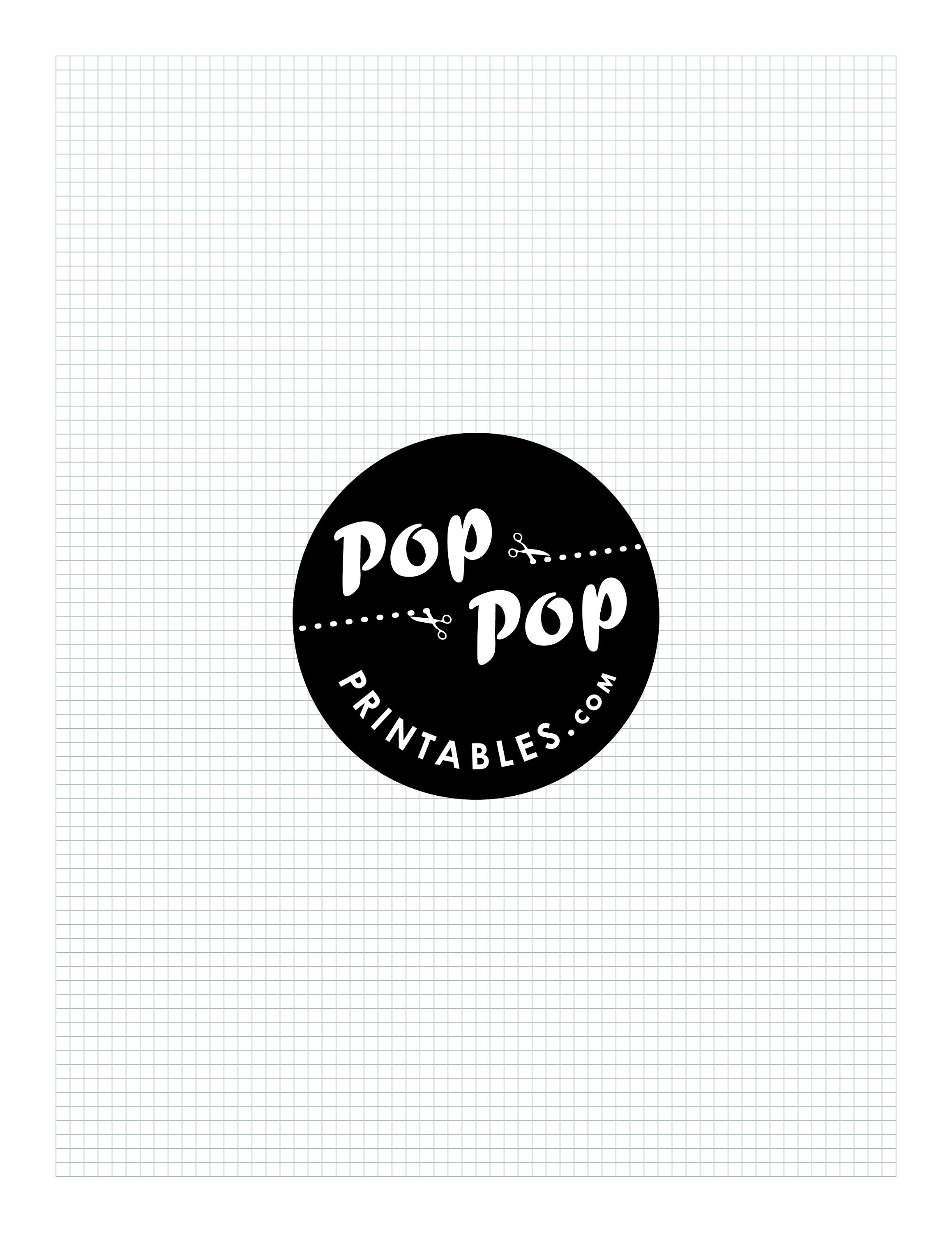 Easy Blank Grid Graph And Dot Grid PRINTABLE Paper Half Etsy