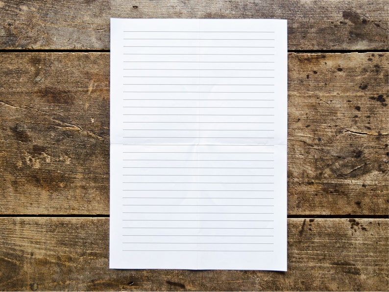 Easy A5 Blank Lined Paper Instant Download Writing Paper Etsy