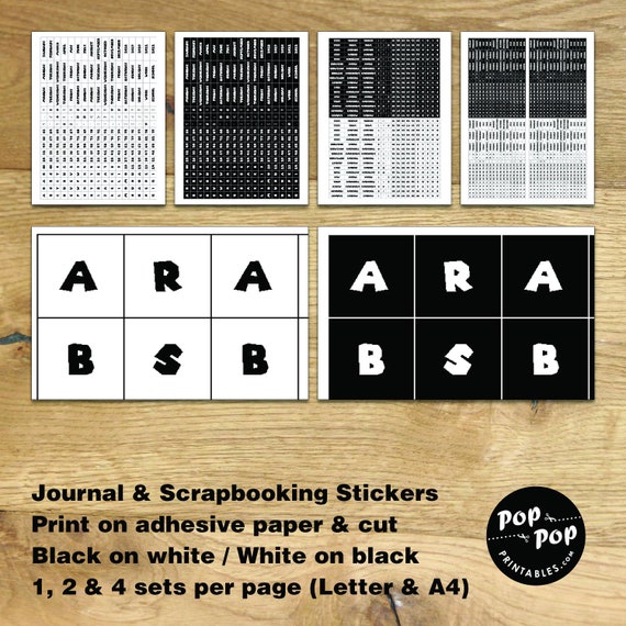 Printable Stickers Arcade Video Game Letters Alphabet Etsy