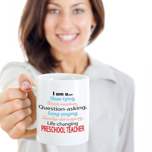 BEST SELLER: Gift for Preschool Teacher - Life-changing Preschool Teacher Mug - Teaching Appreciation Gift - Ceramic 11oz or 15oz