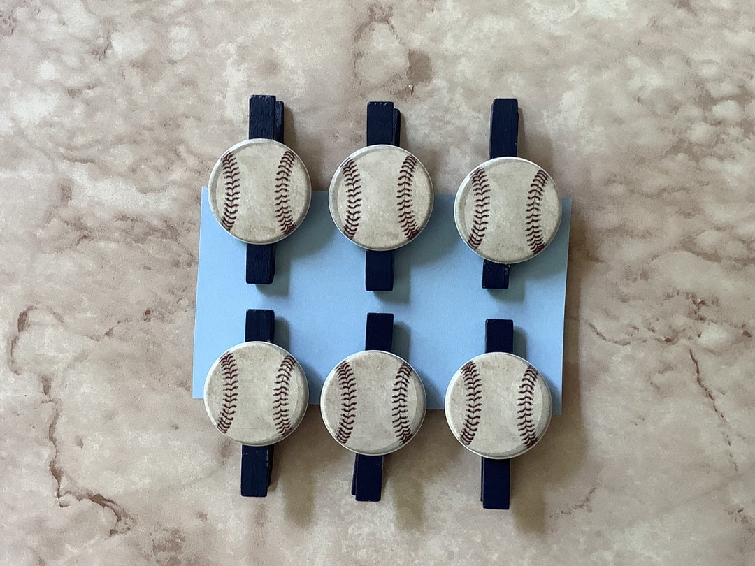 Sports, Baseball Clothespin Tag Holder, Sports, Baseball Clothespin