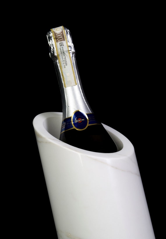 Glacette Bottle Holder Champagne Sparkling Wine Holder Keeps the Bottle  Cool in Statuario Marble 