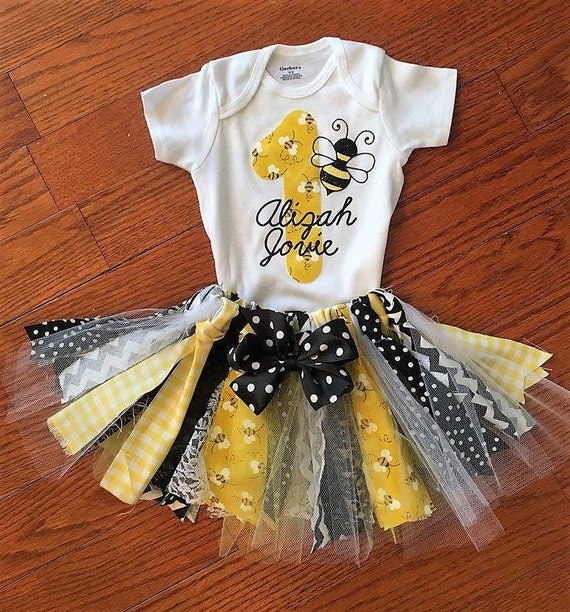 bumble bee first birthday outfit
