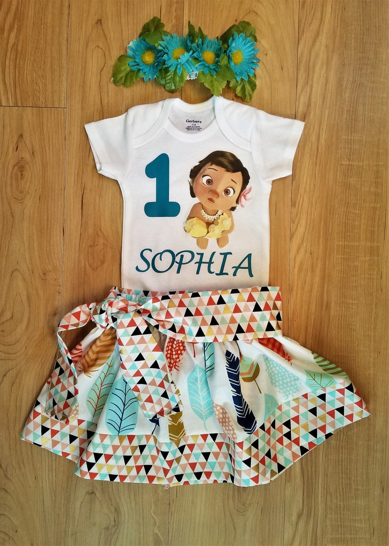 Baby Moana Party Baby Moana Costume Moana Personalized Outfit First Birthday Baby Moana Onsie Birthday Outfit Baby Moana Outfit Clothing Baby Girls Clothing Foodstation Id