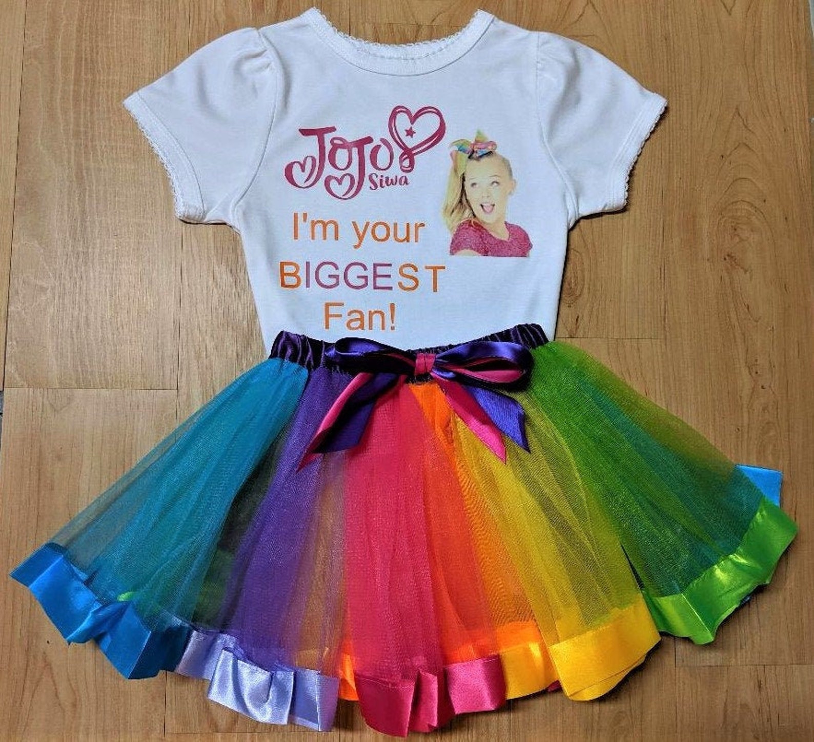 Jojo Siwa outfit Jojo Siwa rainbow tutu Jojo Siwa girls | Etsy