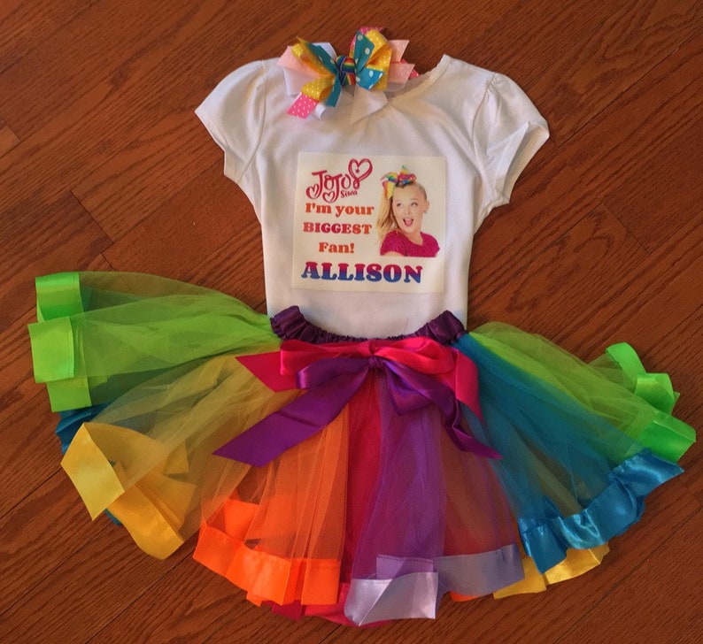 Jojo Siwa outfit Jojo Siwa rainbow tutu Jojo Siwa girls | Etsy