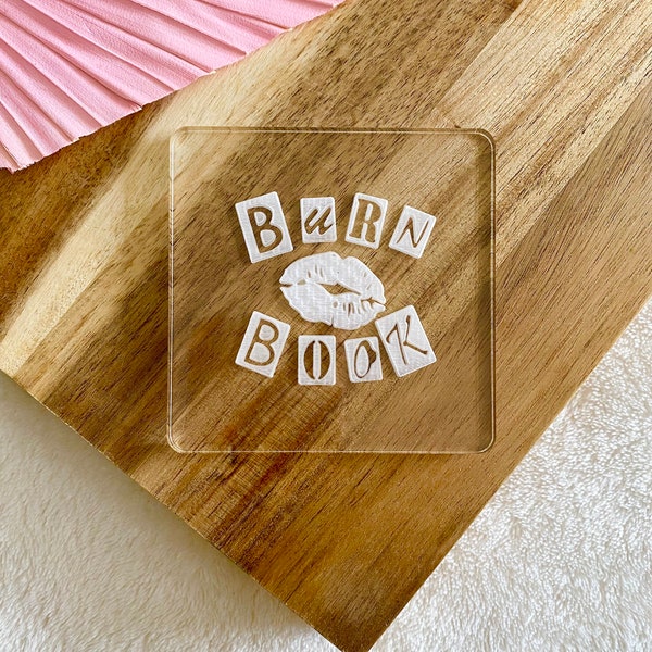 Burn Book Mean Girls acrylic embosser cookie stamp debosser