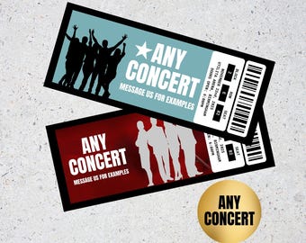 Personalised Event Ticket Keepsake, Concert theatre gig