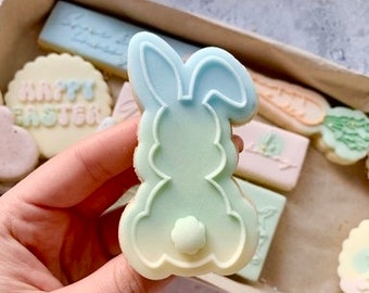 Fluffy Tail Bunny Embosser and Cutter, Acrylic stamp for cookie, cupcake, Easter, Embosser, fondant stamp, Easter Embosser, Easter stamp