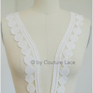 T19-079 // Guipure lace trim, Boho weddingdress lace trim, Bridal Lace trim, Crochet lace trim, Soft crochet lace Trim,  veil lace trim