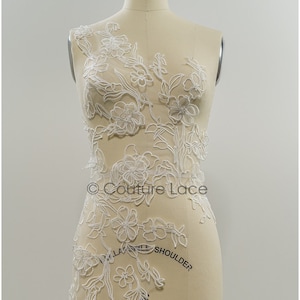 A21-239 // 3D Flower lace patch, 3D Flower applique, Lace flower patch, lace applique, 3D bridaldress lace appliqué, bridal lace patch