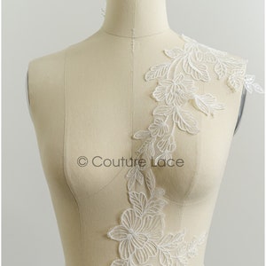 T21-149 / Romantic 3D floral lace trim, Wedding lace trim, 3D flower embroidered lace trim, blossom lace trim with 3D flowers