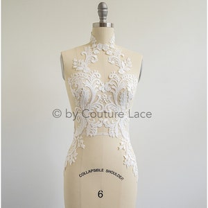 A19-183 // Ornate lace flower patch, Flower applique, Oriental flower patch, lace applique, wedding dress lace appliqué, bridal flower patch