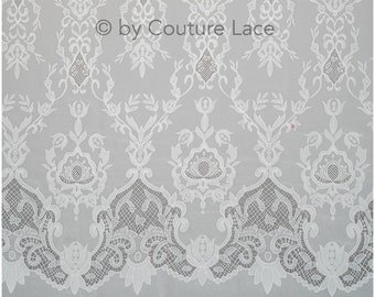 L20-391 // Crochet lace fabric, boho lace fabric, Guipure boho bridal lace, Chiffon lace fabric, vintage bridal lace, macrame lace
