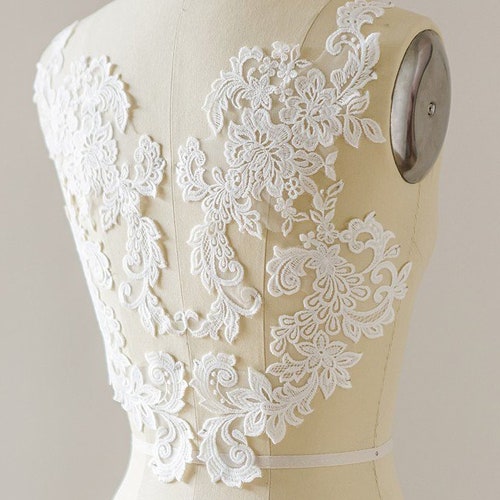 Embroidery Flower Lace Applique Tulle Bridal Dress Etsy