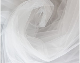 F18-003-18 // 3.1M wide, very soft and amazing tulle fabric for bridal veils and wedding dresses, Soft mesh fabric, silk tulle, veil tulle