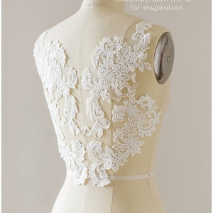 A17-126 / Lace patch for bridal dresses, Lace patch embroidery, Flower appliqué, Lace Flower, weddingdress lace, wedding dress lace appliqué
