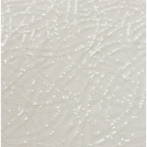 L17-078 // Modern soft Sequin lace Fabric, wedding dress lace, sequin tulle fabric for bridal dresses, fabric with sparkle sequins