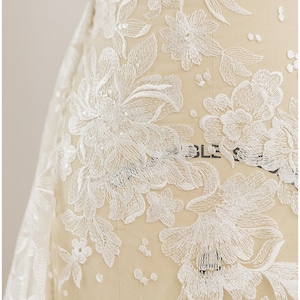 L17-084 //Romantic bridal lace fabric with flower design, sequin embroidered flower lace, wedding dress lace, lace fabric, bridal lace dress