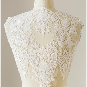 T17-051 // Cotton Bridal Lace trim, Wedding lace trim, Veil lace trim, soft embroidered lace Trim, elegant bridal lace trim, lace embroidery