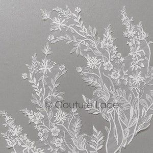 A22-276 // romantic wild flower lace patch/ cotton wildflower applique/ wedding dress lace appliqué/ bridal wildflower appliques