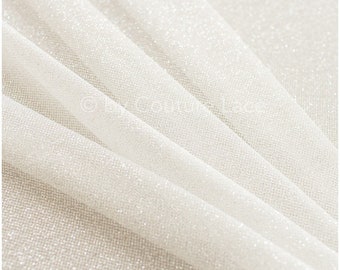R-018 // Shiny glitter tulle fabric, Glitter tulle fabric, Glitter mesh, Bridal dress fabric with glitter, shiny bridal lace fabric, lace