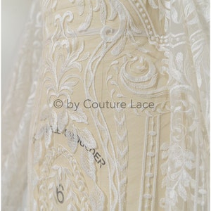 L19-050 // Oriental lace fabric, wedding lace fabric, bridal ornate lace, Couture Lace, australian bridal dress designer lace, wedding dress image 3