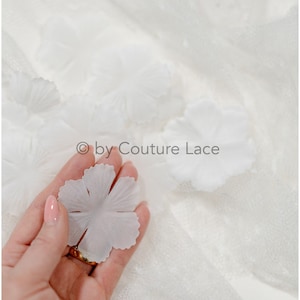 15pc. 3d lace flowers/ sew on 3D flowers/ 3D flowers lace appliqué/ wedding dress lace appliqué// A24-402