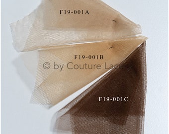 F19-001B // Skintone tulle, Illusion tulle fabric, Illusion back tulle, Skintulle, skin color mesh fabric, Nylon skin toned tulle