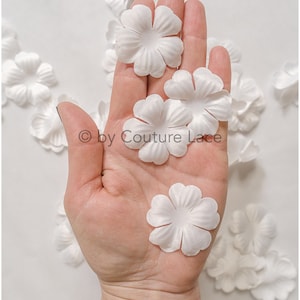 14g. 3d lace flowers/ sew on 3D flowers/ 3D flowers lace appliqué/ wedding dress lace appliqué// A24-428