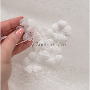 3D Blumen zum Aufnähen, 3D Blütenblätter, zum Aufnähen 3D Blütenblätter, Braut Chiffon Blume, 3D Chiffon Blumen für Hochzeitskleid, 3g / Packung // A24-405 (FL-016)