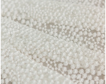 Dot-Lace/ bridal lace material/ offwhite bridal lace/ dot design wedding lace/ couture lace //L18-195