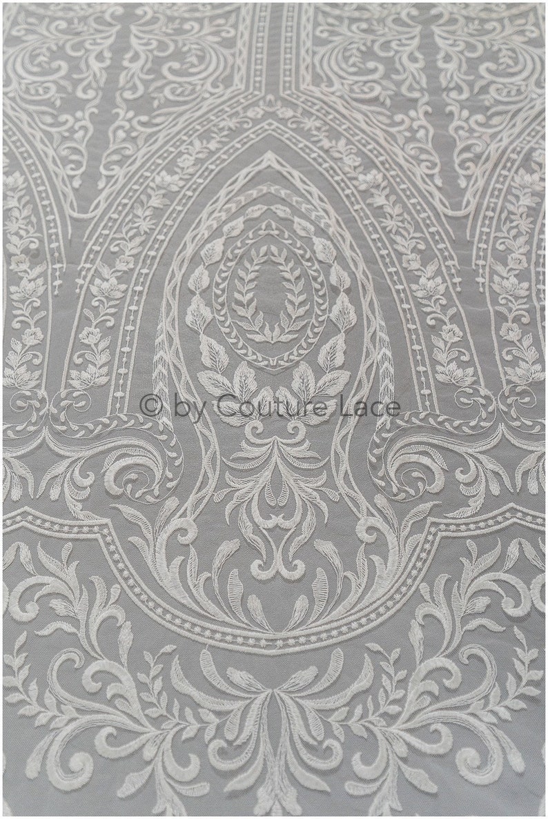 L19-050 // Oriental lace fabric, wedding lace fabric, bridal ornate lace, Couture Lace, australian bridal dress designer lace, wedding dress image 1