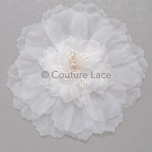3D Blumen Spitze/ zum Aufnähen 3D Blumen/ 3D Blumen Spitze Applikation/ Hochzeitskleid Spitze Applikation // A24-453