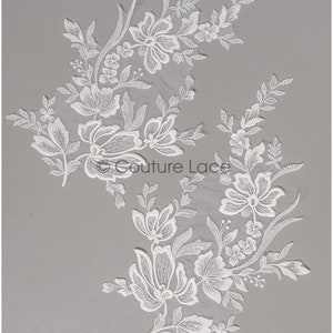 A22-269 // romantic flower lace patch/ cotton flower applique/ wedding dress lace appliqué/ bridal flower applique zdjęcie 2