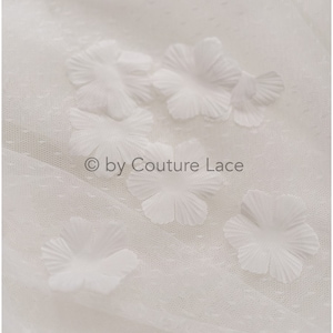3D Blumen zum Aufnähen, 3D Blütenblätter, zum Aufnähen 3D Blütenblätter, Braut Chiffon Blume, 3D Chiffon Blumen für Hochzeitskleid, 3g / Packung // A24-406 (FL-017)