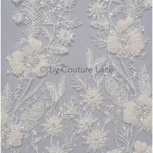 beaded beaded flower applique/ beaded bridal patch/ wedding dress lace appliqué/ bridal leaf patch applique/ A23-332