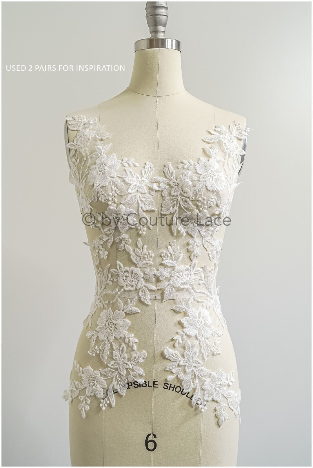 A22297 // Romantic Beaded Flower Lace Patch/ Cotton Flower Applique