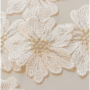 A17-101 //20 Stk. Spitze Blume Aufnäher, 3D Blume Aufnäher, 3D Spitze Blume Applikation, 3D Spitze Blume, Hochzeitskleid Spitze Applikation, 3D Braut Applikation